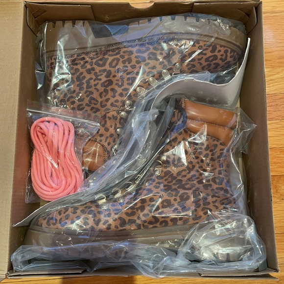 Ann Taylor Loft Leopard Hiker Boots - Picture 7 of 9
